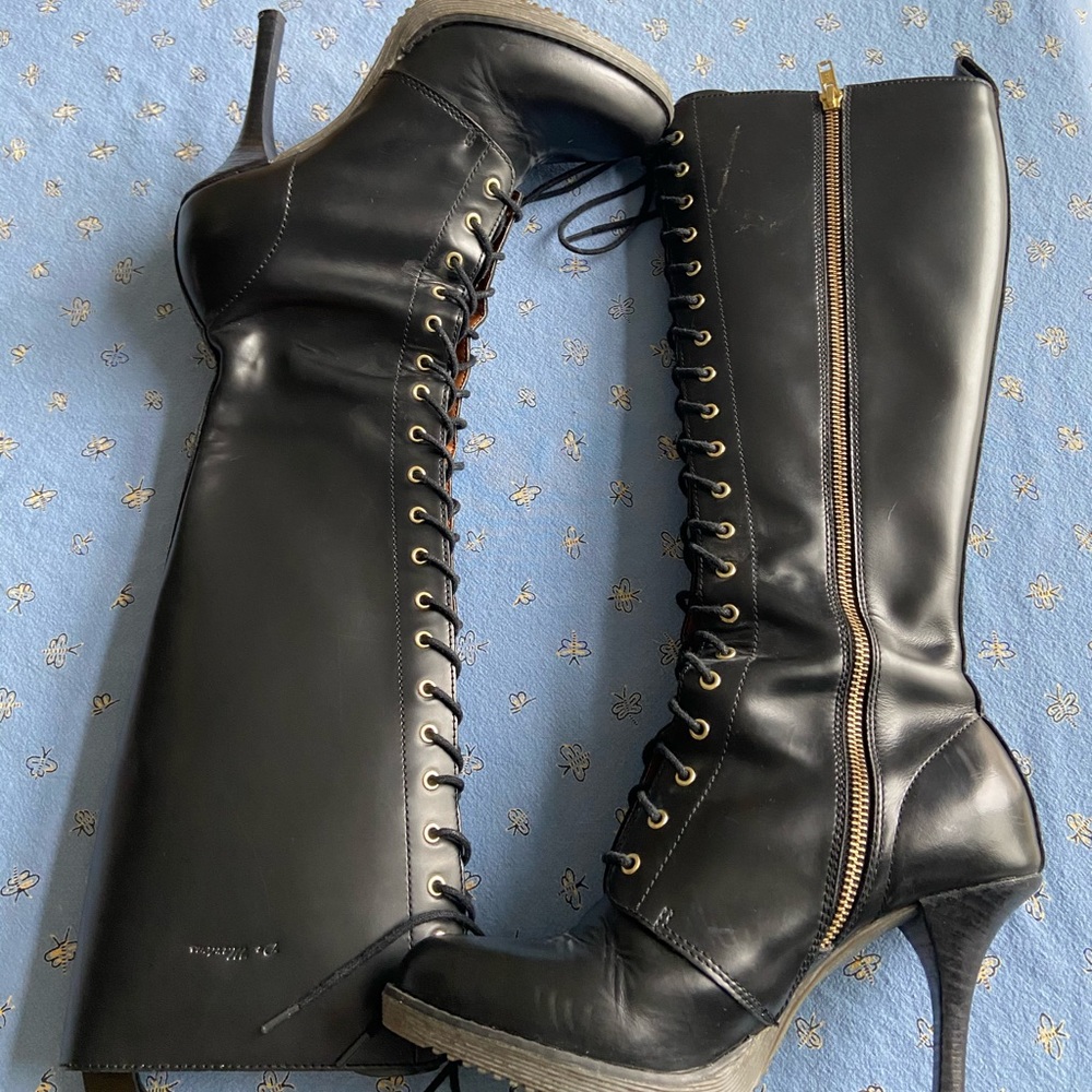 Smoking Hot Dr. Martens lace up knee high boots